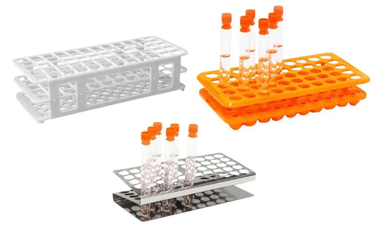 Laboratory Tube Racks (Plastic, Stainless Steel, Silicone)