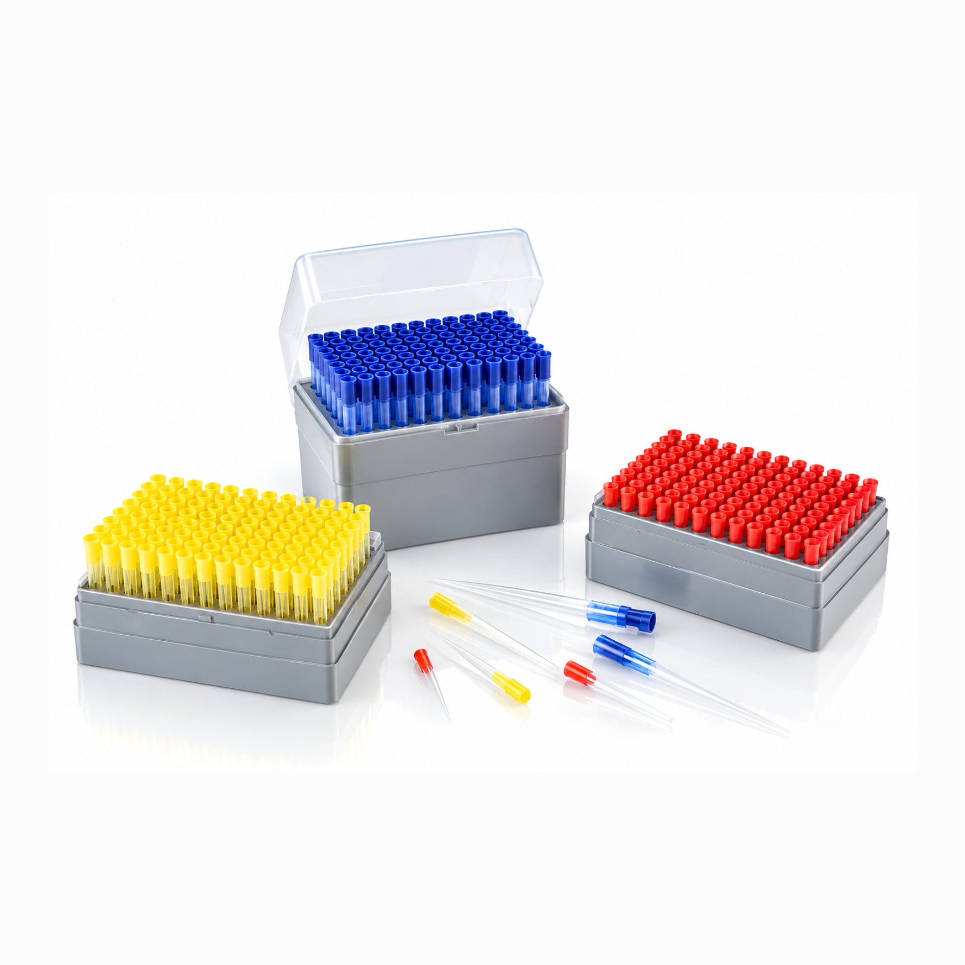 Embouts de pipetage (standard et à filtre) et portoirs