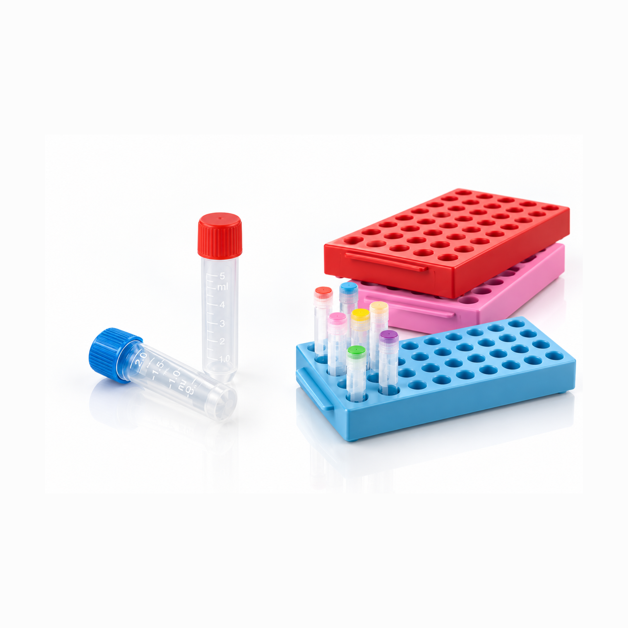 Cryotubes (1.8 and 5 ml) and Racks